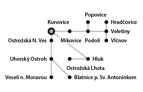 Rozvoz Kunovice mapa